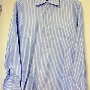 Tindari mens blue/white long sleeved dress shirt size 41-16